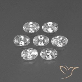 5.30ctw Naturel Blanc Zircon, ovale, VS