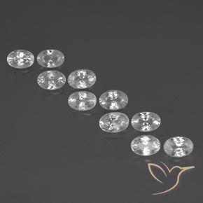 7.96ctw Naturel Blanc Zircon, ovale, VS