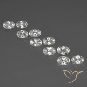 8.33ctw Naturel Blanc Zircon, ovale, VVS-VS
