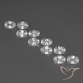 8.21ctw Naturel Blanc Zircon, ovale, VS