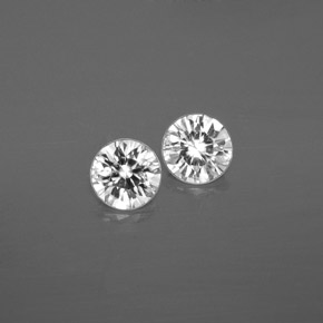 Achetez naturel ct blanc zircon gems, coupe roude, en provenance cambodge chez gemselect. en stock, livraison internationale!