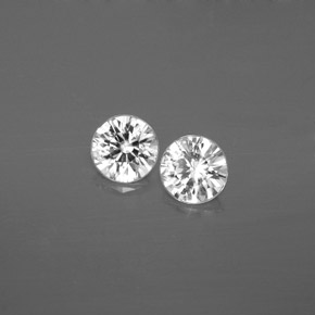 Achetez naturel ct blanc zircon gems, coupe roude, en provenance cambodge chez gemselect. en stock, livraison internationale!
