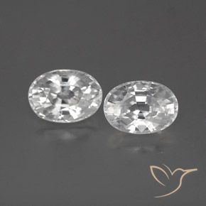 2.78ctw Naturel Blanc Zircon, ovale, VVS-VS