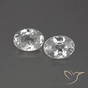 2.75ctw Naturel Blanc Zircon, ovale, VVS-VS