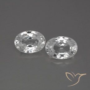 2.59ctw Naturel Blanc Zircon, ovale, VS-SI