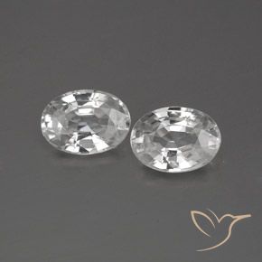 2.49ctw Naturel Blanc Zircon, ovale, VS