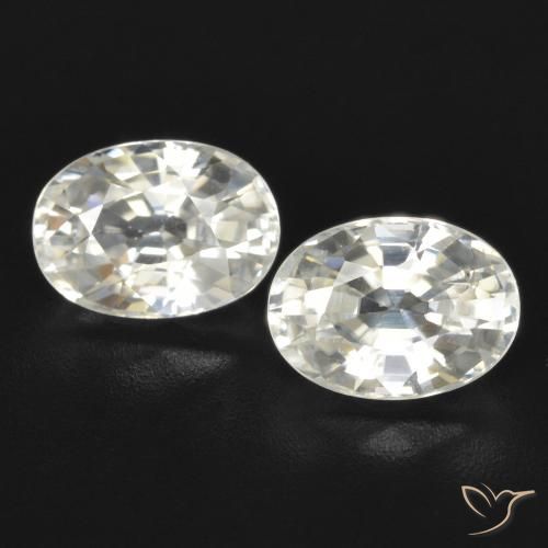2.87ctw Naturel Blanc chaud Zircon, ovale, SI