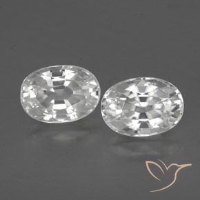 2.93ctw Naturel Blanc Zircon, ovale, VVS