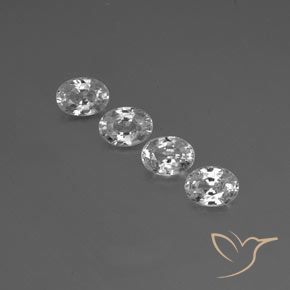 5.15ctw Naturel Blanc clair Zircon, ovale, VS