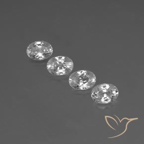 5.39ctw Naturel Blanc Zircon, ovale, VVS-VS