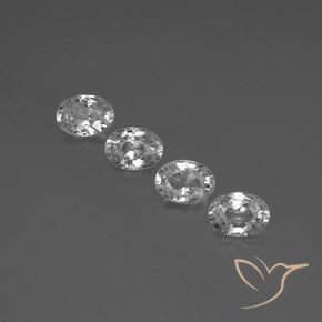 4.89ctw Naturel Blanc clair Zircon, ovale, VVS-VS