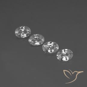 4.61ctw Naturel Blanc clair Zircon, ovale, VVS-VS
