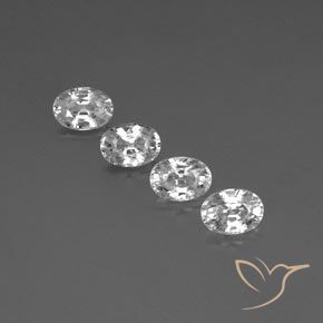 5.45ctw Naturel Blanc clair Zircon, ovale, VVS-VS