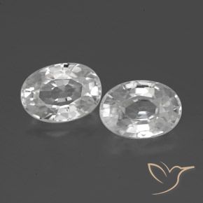 2.80ctw Naturel Blanc Zircon, ovale, VVS