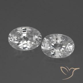 2.73ctw Naturel Blanc Zircon, ovale, VVS