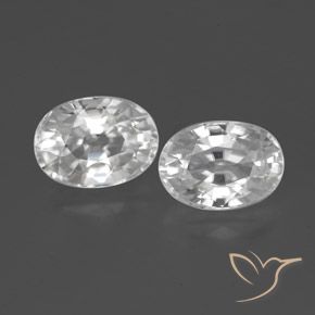 2.90ctw Naturel Blanc Zircon, ovale, VVS