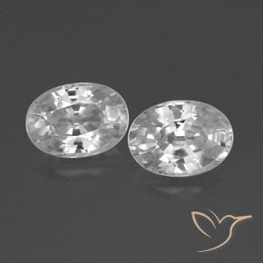 2.68ctw Naturel Blanc Zircon, ovale, VS