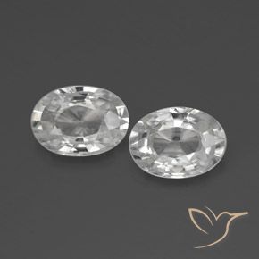 2.30ctw Naturel Blanc Zircon, ovale, VS