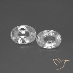 2.45ctw Naturel Blanc Zircon, ovale, VVS