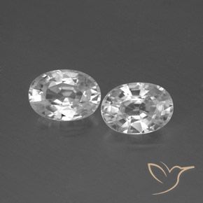 2.73ctw Naturel Blanc Zircon, ovale, VS
