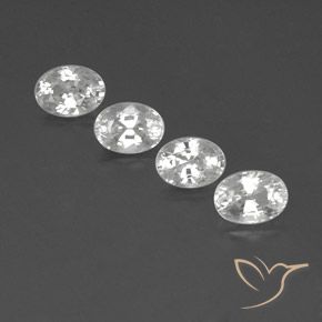 5.46ctw Naturel Blanc Zircon, ovale, VS