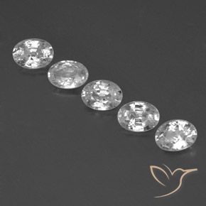 5.82ctw Naturel Blanc Zircon, ovale, VS
