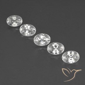 7.09ctw Naturel Blanc Zircon, ovale, VVS-VS