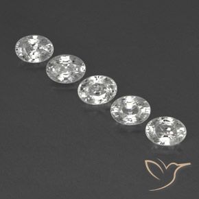 6.51ctw Naturel Blanc clair Zircon, ovale, VVS-VS
