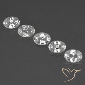 6.43ctw Naturel Blanc Zircon, ovale, VVS-VS