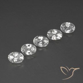 7.33ctw Naturel Blanc Zircon, ovale, VS