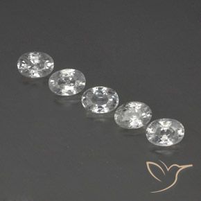 6.94ctw Naturel Blanc Zircon, ovale, VS