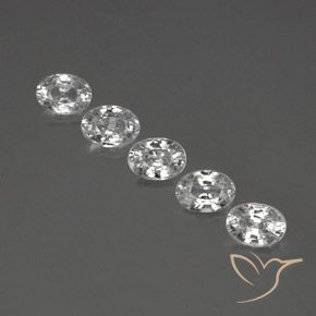 6.31ctw Naturel Blanc clair Zircon, ovale, VVS-VS
