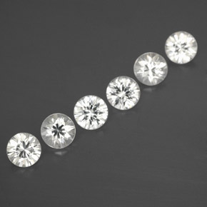 Achetez naturel 3,15ct blanc zircon gems, coupe roude, en provenance cambodge chez gemselect. en stock, livraison internationale!
