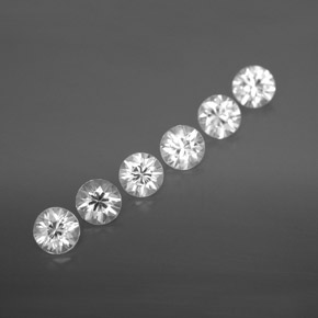 Achetez naturel 3,36ct blanc zircon gems, coupe roude, en provenance cambodge chez gemselect. en stock, livraison internationale!
