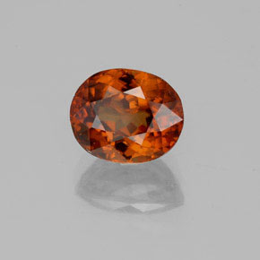 Zircon Orange naturelle ovale, 2.77 ct, VS