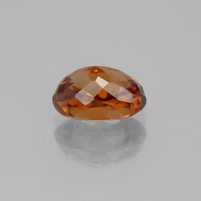 Zircon orange naturelle coupe ovale, 2,45 ct, VVS