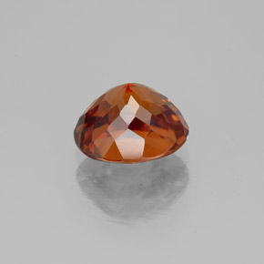 Zircon orange naturelle coupe ovale, 2,48 ct, VVS