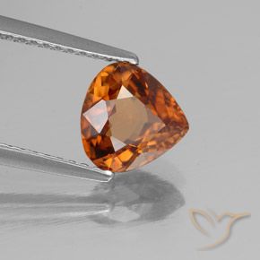 Zircon Orange rougeâtre naturelle En forme de poire, 2.05 ct, VVS