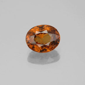 Zircon orange naturelle coupe ovale, 2,20 ct, VVS-VS