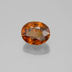 Zircon orange naturelle coupe ovale, 2,20 ct, VVS-VS