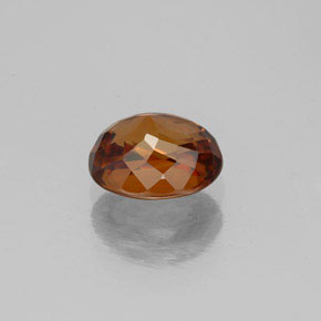 Zircon orange naturelle coupe ovale, 2,20 ct, VVS-VS