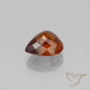 Zircon Orange foncé naturelle En forme de poire, 2.04 ct, VVS-VS