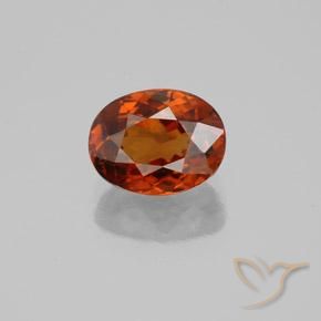 Zircon Rouge vif naturelle Coupe ovale, 2.43 ct, VVS-VS