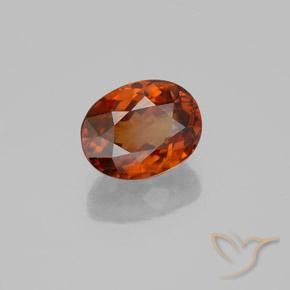 Zircon Rouge vif naturelle Coupe ovale, 2.43 ct, VVS-VS