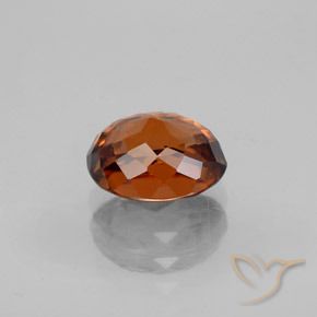 Zircon orange naturelle coupe ovale, 2,38 ct, VVS-VS