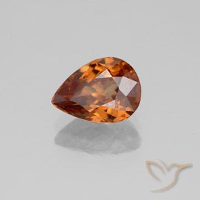Zircon Orange moyen naturelle En forme de poire, 2.10 ct, VS