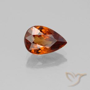 Zircon Orange foncé naturelle En forme de poire, 1.96 ct, VS