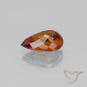 Zircon Orange foncé naturelle En forme de poire, 1.96 ct, VS
