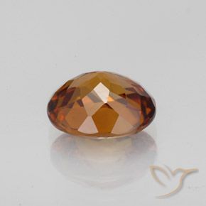 Zircon orange naturelle coupe ovale, 2,11 ct, VVS