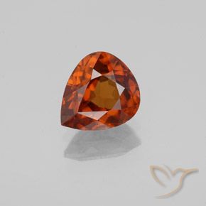 Zircon Ambre orange naturelle En forme de poire, 1.59 ct, VVS